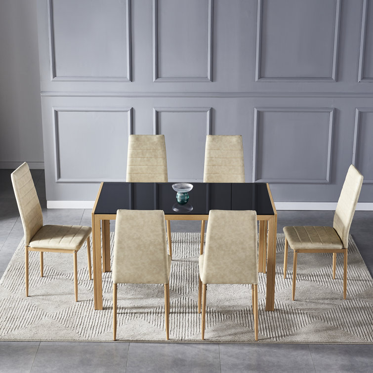 Wade Logan Bassima 7 Piece Dining Set Reviews Wayfair